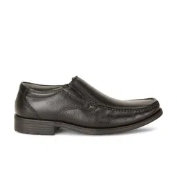 Hush Puppies Men Black Solid Leather Formal Slip-Ons image 3