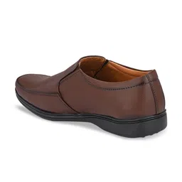 John Karsun Men Brown Solid Formal Slip-Ons image 4