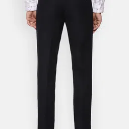Louis Philippe Men Black Slim Fit Formal Trousers image 3
