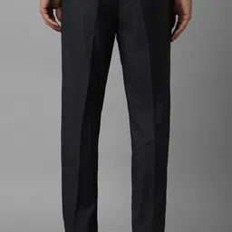 Louis Philippe Men Regular Fit Mid-Rise Plain Formal Trousers image 4