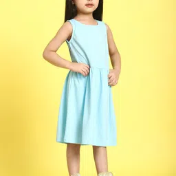 MINI & MING Round Neck Sleeveless Cotton Fit & Flare Dress image 3
