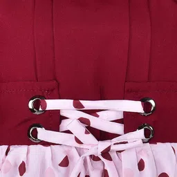 Wish Karo Polka Dots Printed Flared Sleeves Fit & Flare Dress image 3