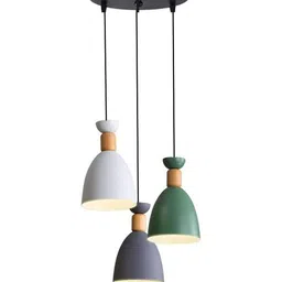 MFD HOME FURNISHING White & Green Spherical Pendant Ceiling Lamp image 5