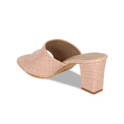 ICONICS Women Pink Textured Block Heels image 2