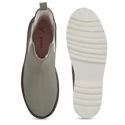 yoho Women Mid Top Digital Printed PU Chelsea Boots image 3