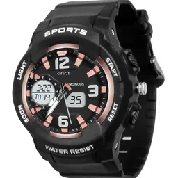 Spiky Unisex Kids Black Dial & Black Straps Analogue Multi Function Automatic Watch image 3