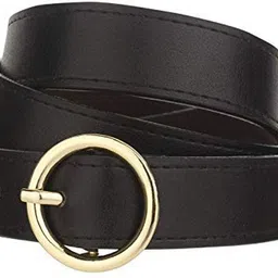 Women Casual, Formal, Party Black, Gold Texas Leatherite Belt-image-2