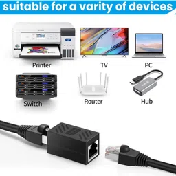 C&E "RJ45 Coupler Ethernet Extender, in-Line Female to Female Cat6e/Cat6/Cat5e " USB Adapter image 4