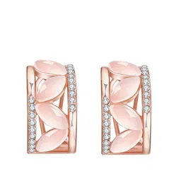 Yellow Chimes Gold-Toned Contemporary Studs Clip On Earrings-image-41