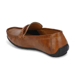 Prolific Men Tan Solid Loafers image 2