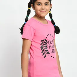 BAESD Girls Pack Of 4 Graphic Printed Knitted Cotton T-Shirts image 5