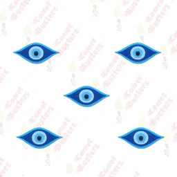 Comet Busters Traditional Evil Eye Design Reusable Bindis 5Pcs - Blue image 2