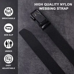 roadster Men Formal, Casual, Evening, Party Black Synthetic Belt image 4