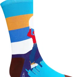 Dollar Socks Men Pack Of 5 Patterned Calf Length Socks image 5