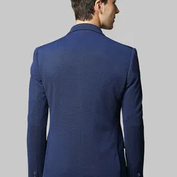 park avenue Men Self Design Single Breasted Formal Blazer image 4