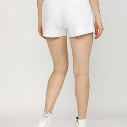 Tokyo Talkies Women White Hot Pants Shorts image 2