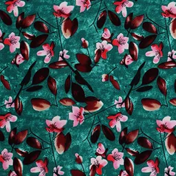 DREAM CARE Green & Brown FloralPrinted Stretchable 1-Seater Sofa Cover With Anti Slip Foam Sticks image 3