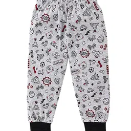 EIO Kids Pack Of 5 Conversational Printed Pure Cotton Joggers image 5