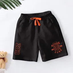 CODEZ Boys Pack Of 2 Typography Printed Mid-Rise Breathable Outdoor Casual Shorts image 4