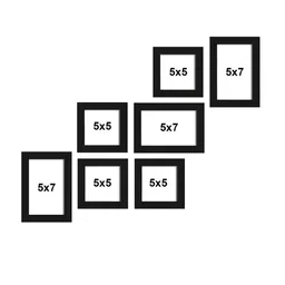 Art Street Set Of 7 Black Solid Individual Photo Frames image 3