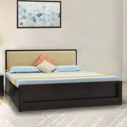 royaloak Sonata Queen Size Bed With Hydraulic Storage In Brown Color image 1