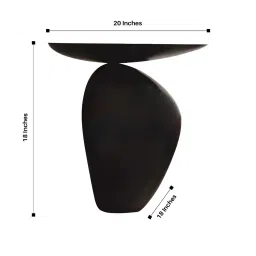 the flamingo life Bodice Engineered Wood End Table In Black Colour image 2