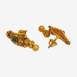 Kushal's Fashion Jewellery Gold-Plated 92.5 Pure Silver Classic Drop Earrings image 3