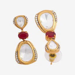 Kushal's Fashion Jewellery Geometric Drop Earrings image 2