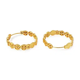 Voylla Gold-Toned Geometric Hoop Earrings image 3