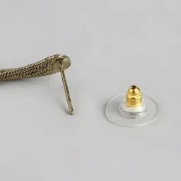 RICHEERA Gold-Plated Teardrop Shaped Drop Earrings image 4