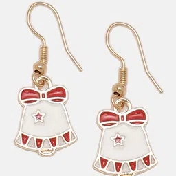 EL REGALO Christmas Red Pack Of 2 Gold Plated Star Shaped Hoop Earrings image 3