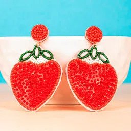 Crunchy Fashion Artificial Stones and Beads Contemporary Drop Earrings image 3