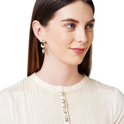 Blisscovered Gold-Toned Contemporary Drop Earrings image 3