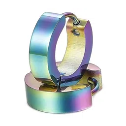 KRYSTALZ Stainless Steel Circular Half Hoop Earrings image 3