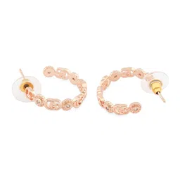 AMI Rose Gold-Plated Circular Half Hoop Earrings image 3