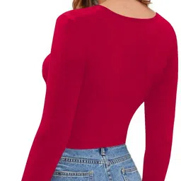 dream beauty fashion Pack of 2 Casual Regular Sleeves Solid Women Pink Top image 2