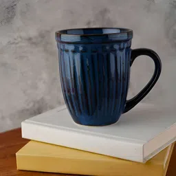 WEAVING HOMES Blue Hand Painted Solid Ceramic Glossy Mugs Set of Cups and Mugs image 3
