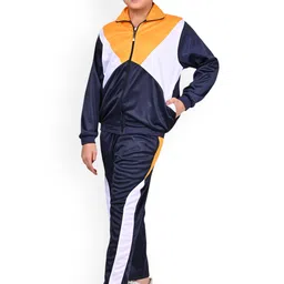 BAESD Girls Colourblocked Mock Collar High Rise Tracksuits image 2