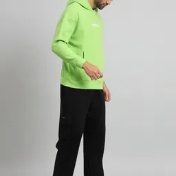 GRIFFEL Printed Hooded Neck Cotton Fleece Sweatshirt With Pants image 4