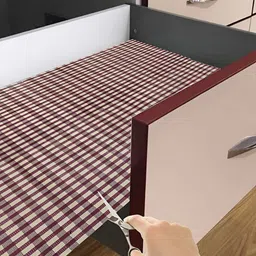 LooMantha Brown & Beige Stitched Water Resistant Shelf Liner image 3