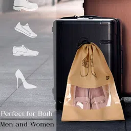 Kuber Industries Set Of 12 Pcs Non-Woven Shoe Cover Bags with Transparent Window image 3