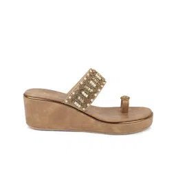 Inc 5 Ethnic Embellished Wedges Heels image 4