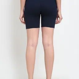 GRACIT Women Maroon & Black Set Of 2 Biker Shorts image 2