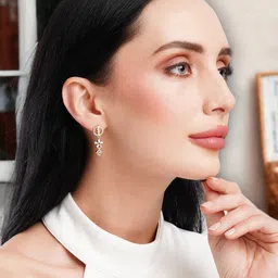 HOT AND BOLD Gold-Plated Contemporary Drop Earrings-picture-12