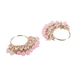 Adwitiya Collection Gold-Toned Circular Jhumkas Earrings image 3