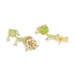 OOMPH Meenakari & Kundan Ethnic Long Jhumka Earrings image 4