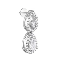 GIVA 925 Sterling Silver Rhodium-Plated Contemporary Drop Earrings image 3