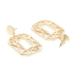 OOMPH Gold Plated Geometric Drop Earrings image 2