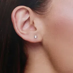 KAI JEWEL 925 Sterling Silver Rhodium-Plated Circular Studs image 5