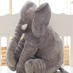 SKYLOFTS Unisex Kids Grey Elephant baby pillow Soft Toy image 3